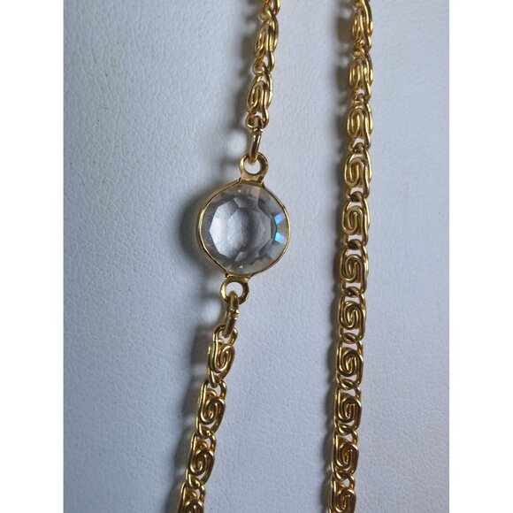 Goldette 3-Strand Gold-Tone Vintage Cupid Angel Intaglio Cameo Necklace - Picture 6 of 6